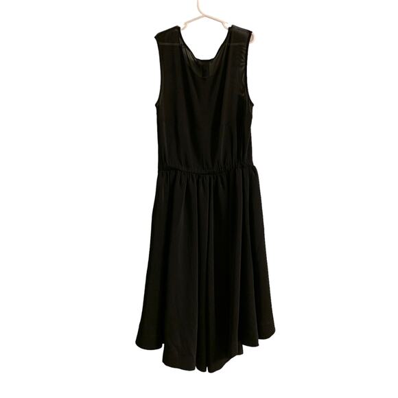 H&M women High low Flared skirt black dress sz 4 semi sheer solid - Picture 9 of 15